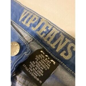 VIP Jeans Women’s Bell Cut Size 5/27 Zipper Blue Comfy Super Light Weight